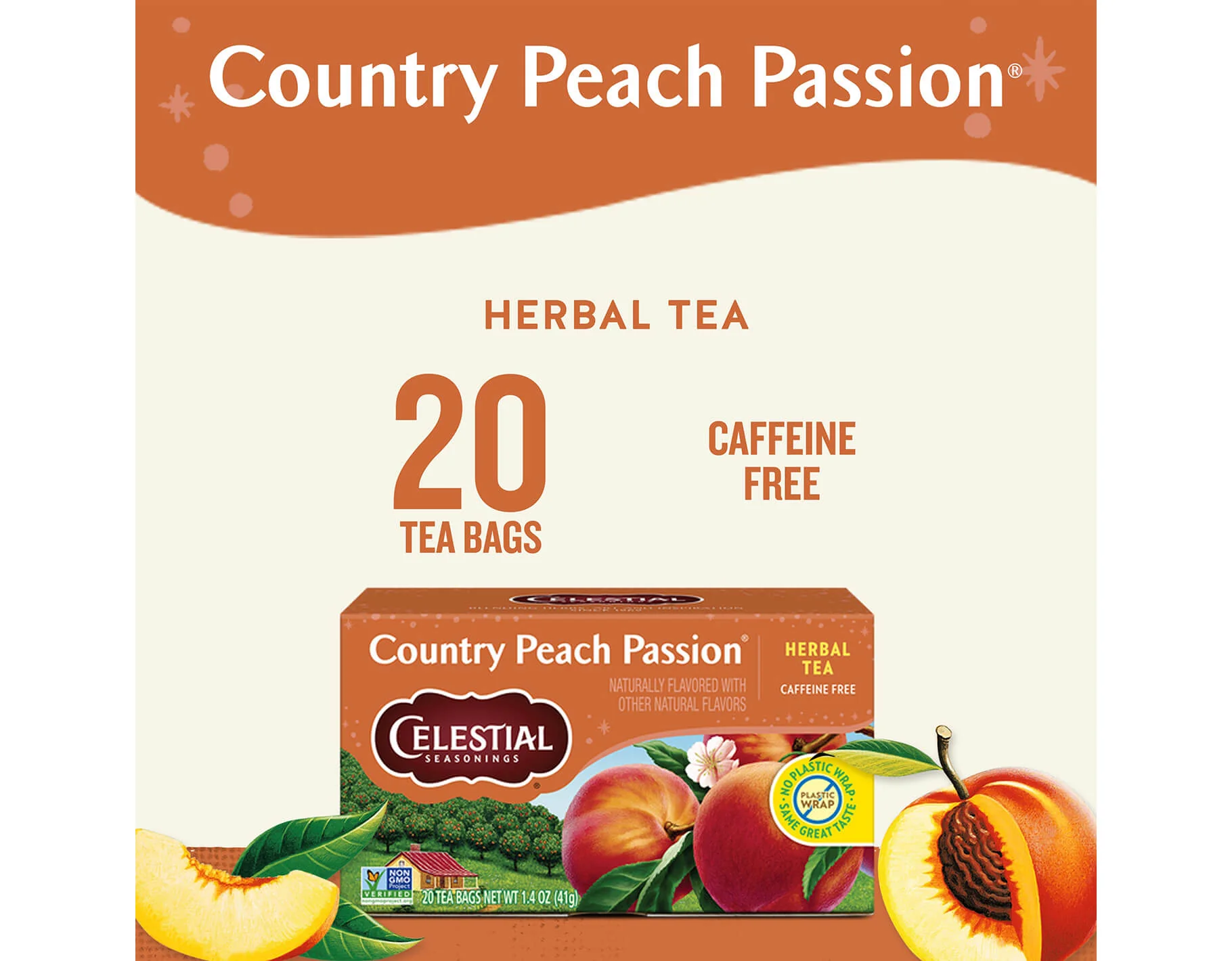 Country Peach Passion Herbal Tea - Image 3