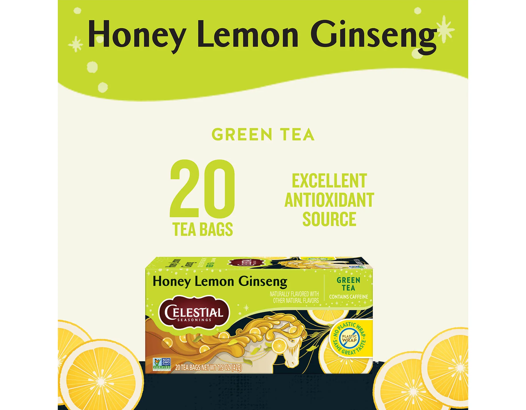 Honey Lemon Ginseng Green Tea - Image 3