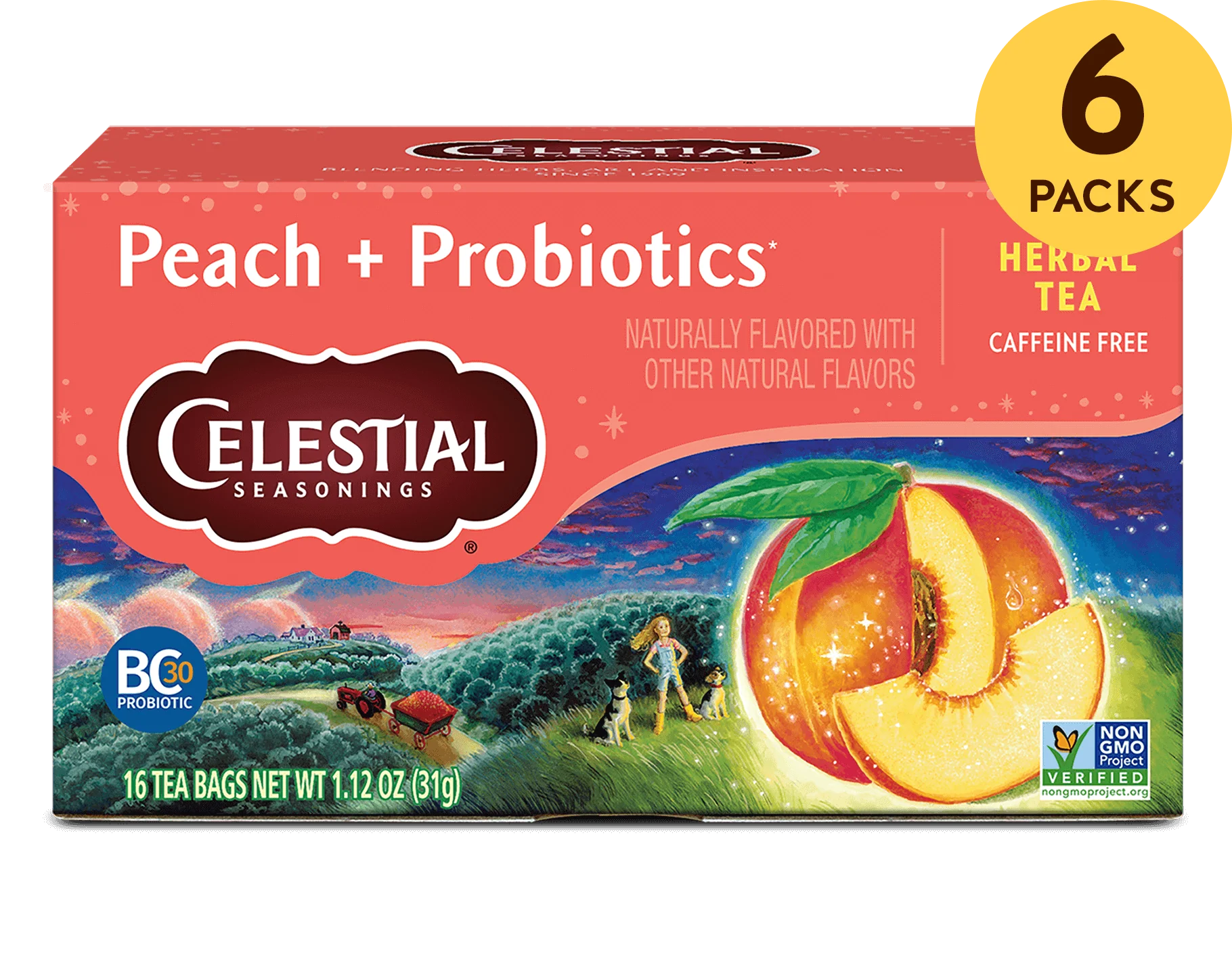 Peach + Probiotics Herbal Tea - Image 2