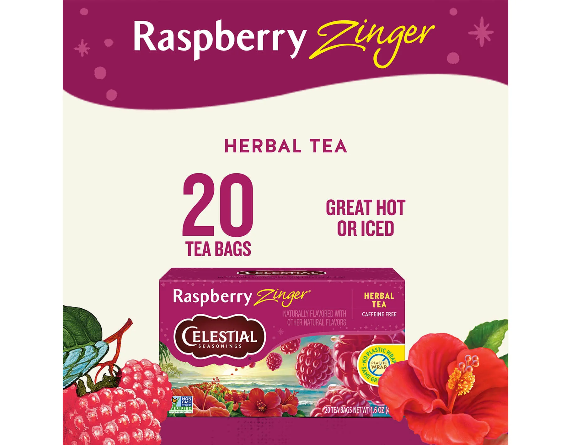 Raspberry Zinger Herbal Tea - Image 3